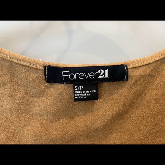 Forever 21 Tan Ruffle Shirt / Tank / Blouse - Picture 3 of 7